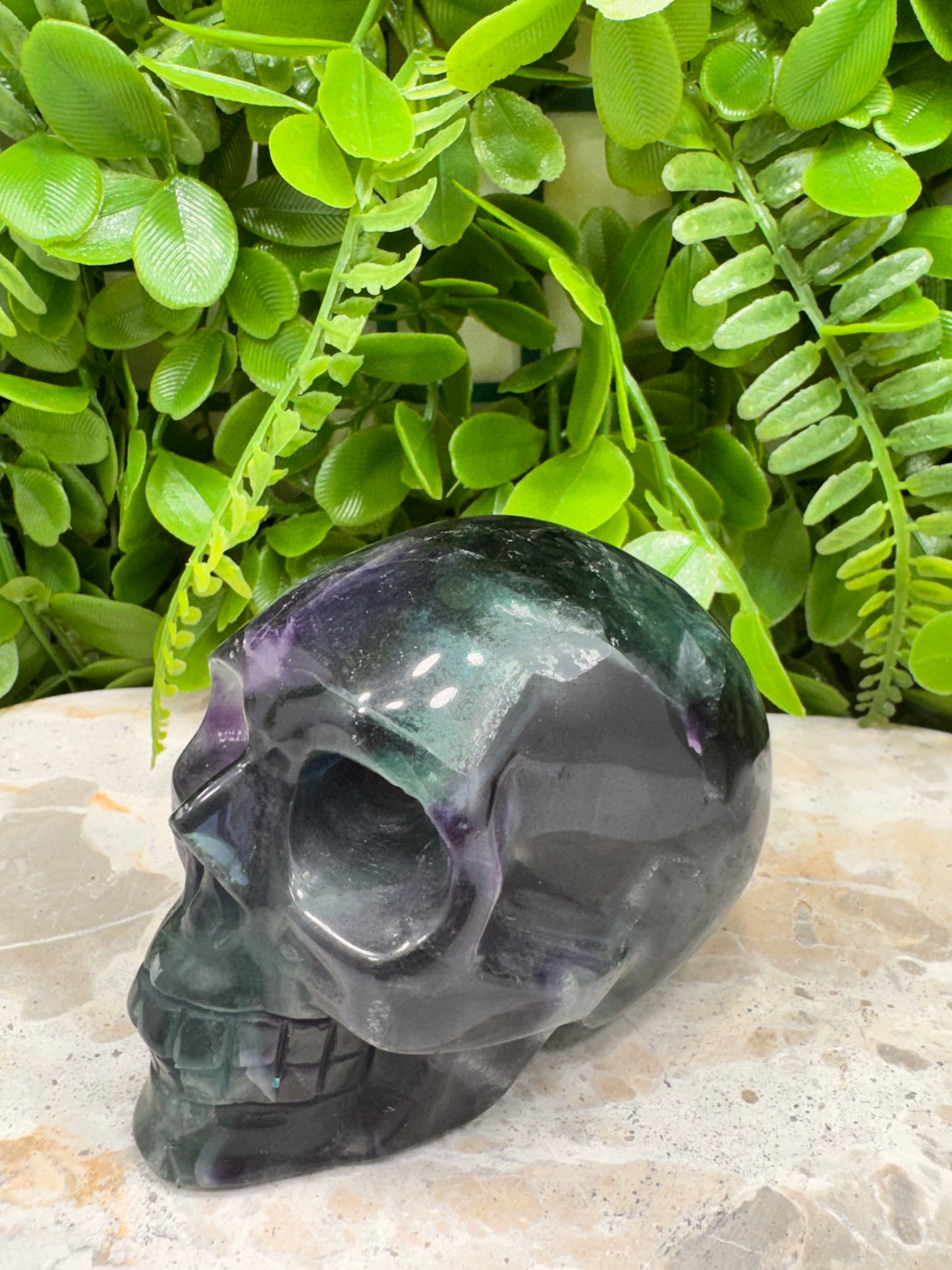 Fluorite Skull 607g