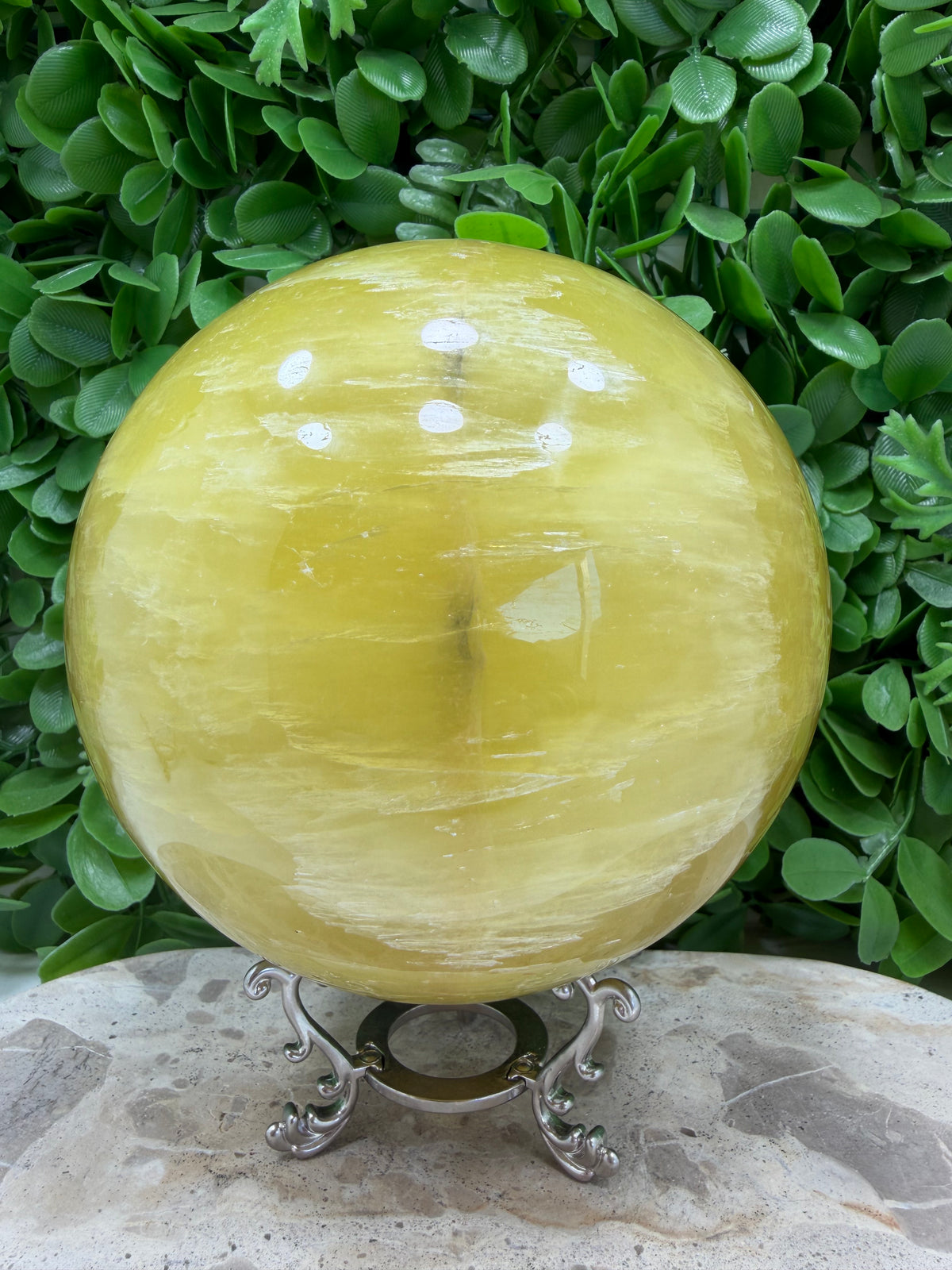 Lemon Calcite Sphere 3832g  | Joy • Confidence • Motivation