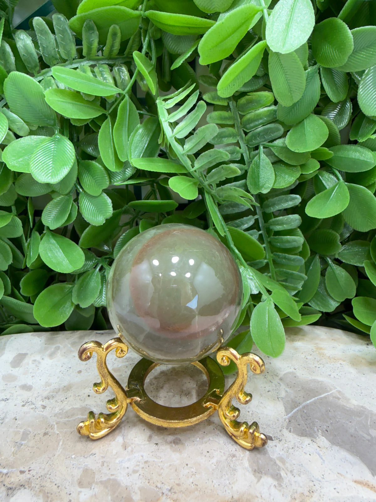 Green Banded Onyx Sphere 182g