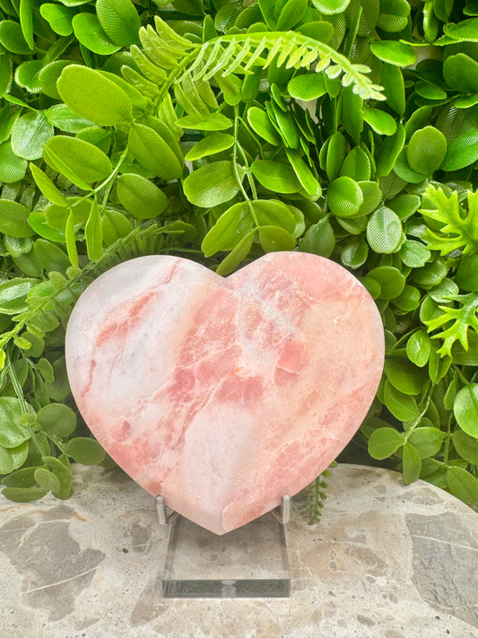 Pink Opal Heart 500g