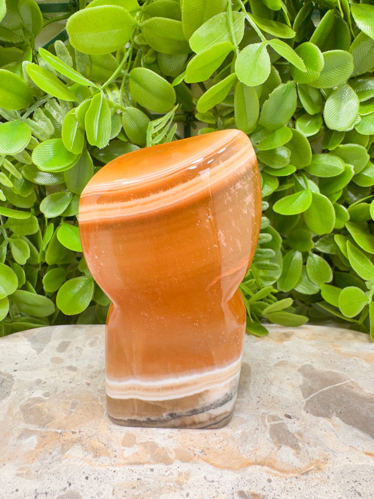 Banded Honey Calcite Freeform 388g