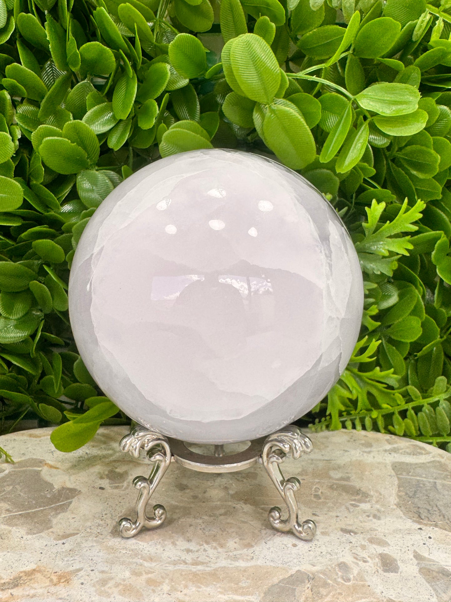 Smokey Pink Mangano Sphere 1694g