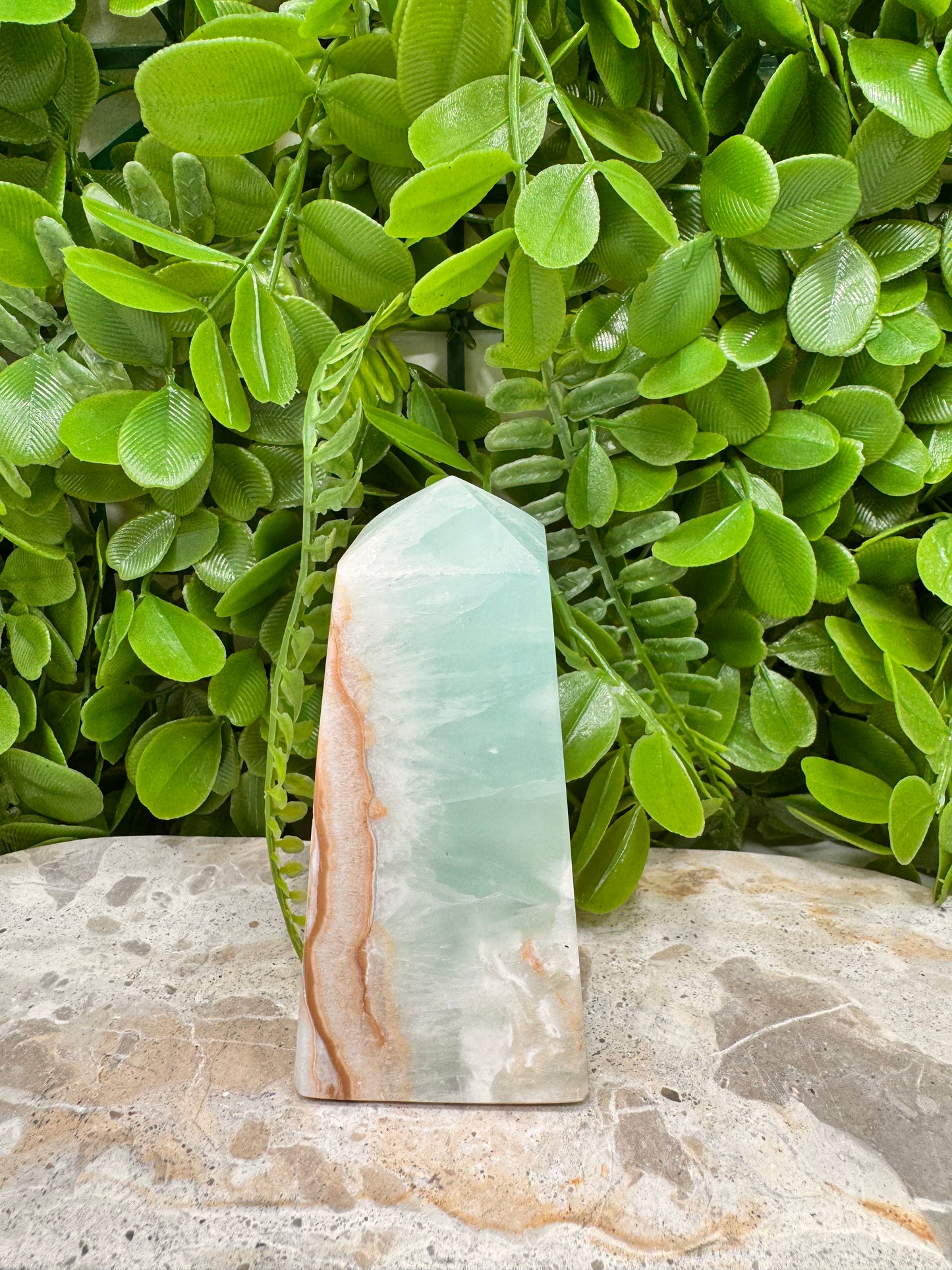 Aqua Caribbean Calcite Tower 352g