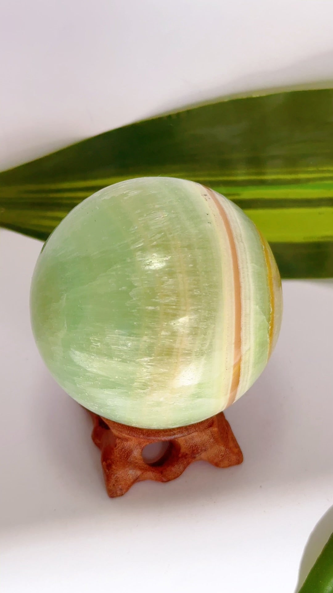 Pistachio Calcite Sphere 408g