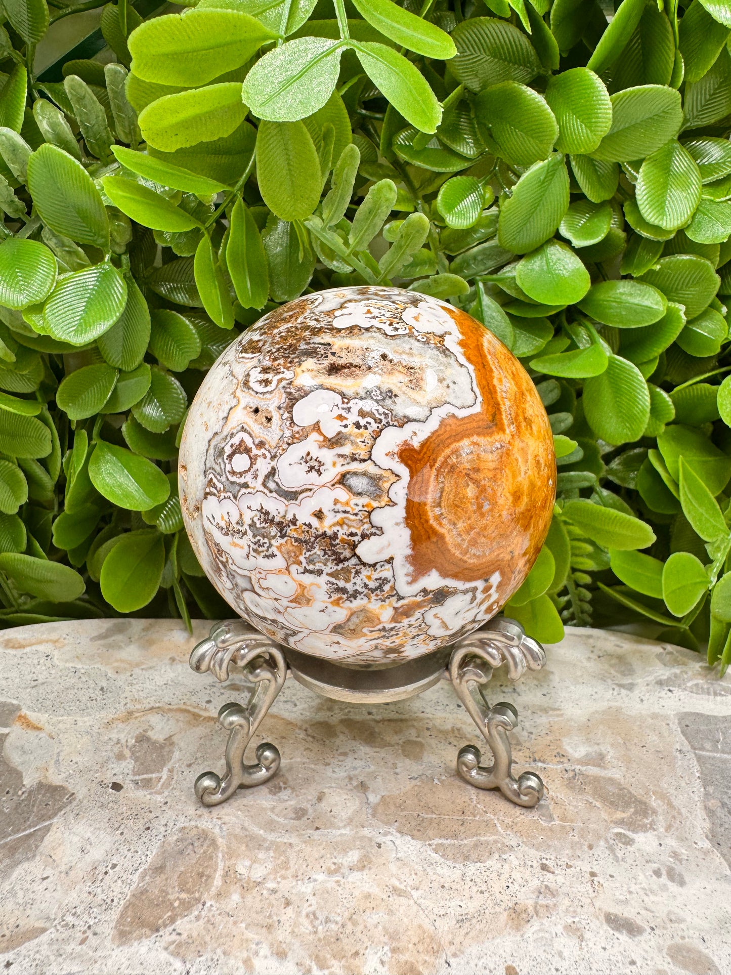 Dendritic Ocean Root Jasper Sphere 540g