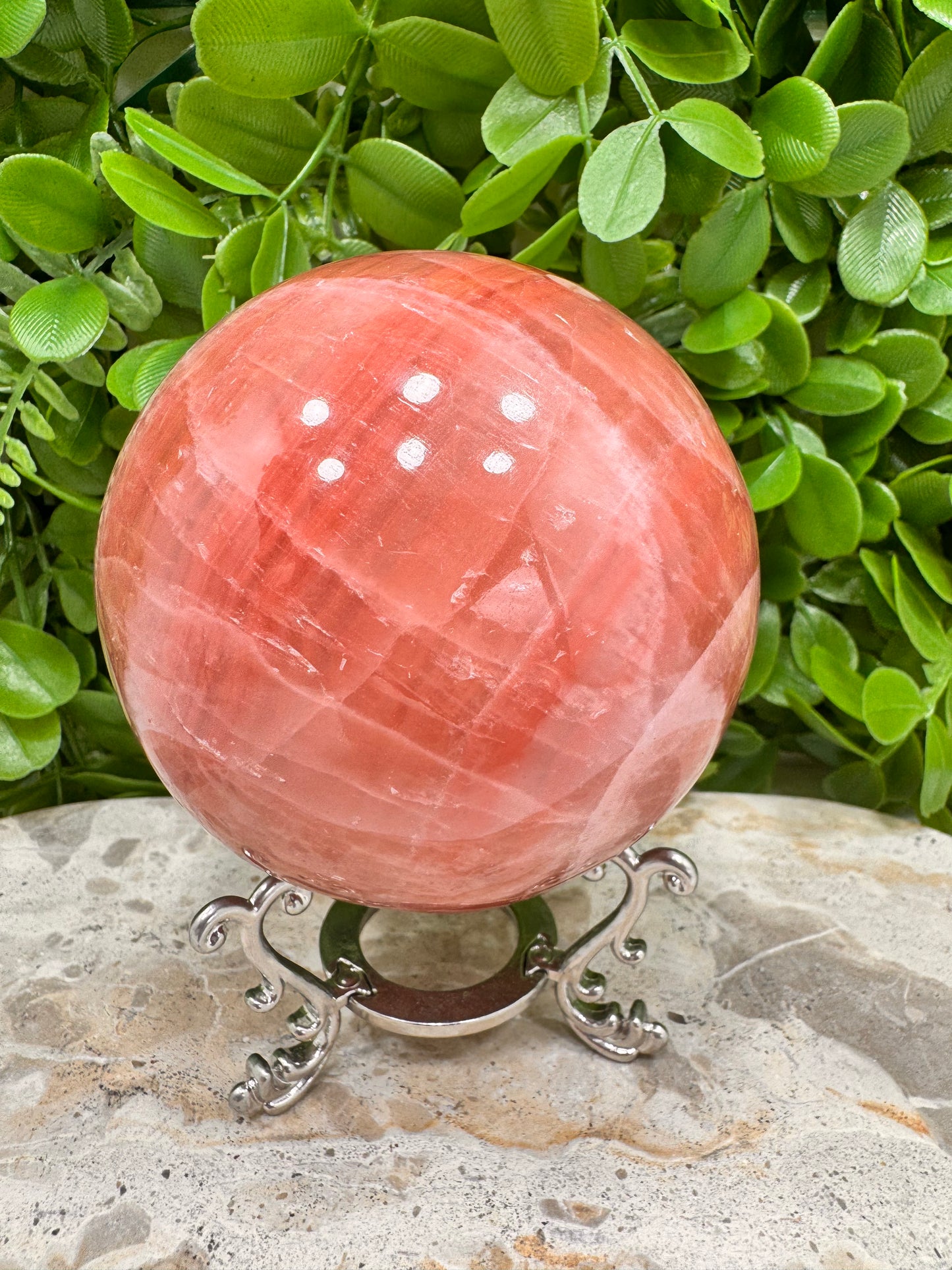 Rose Calcite Sphere 1056g