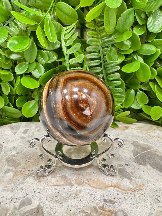 Chocolate Calcite Sphere 304g