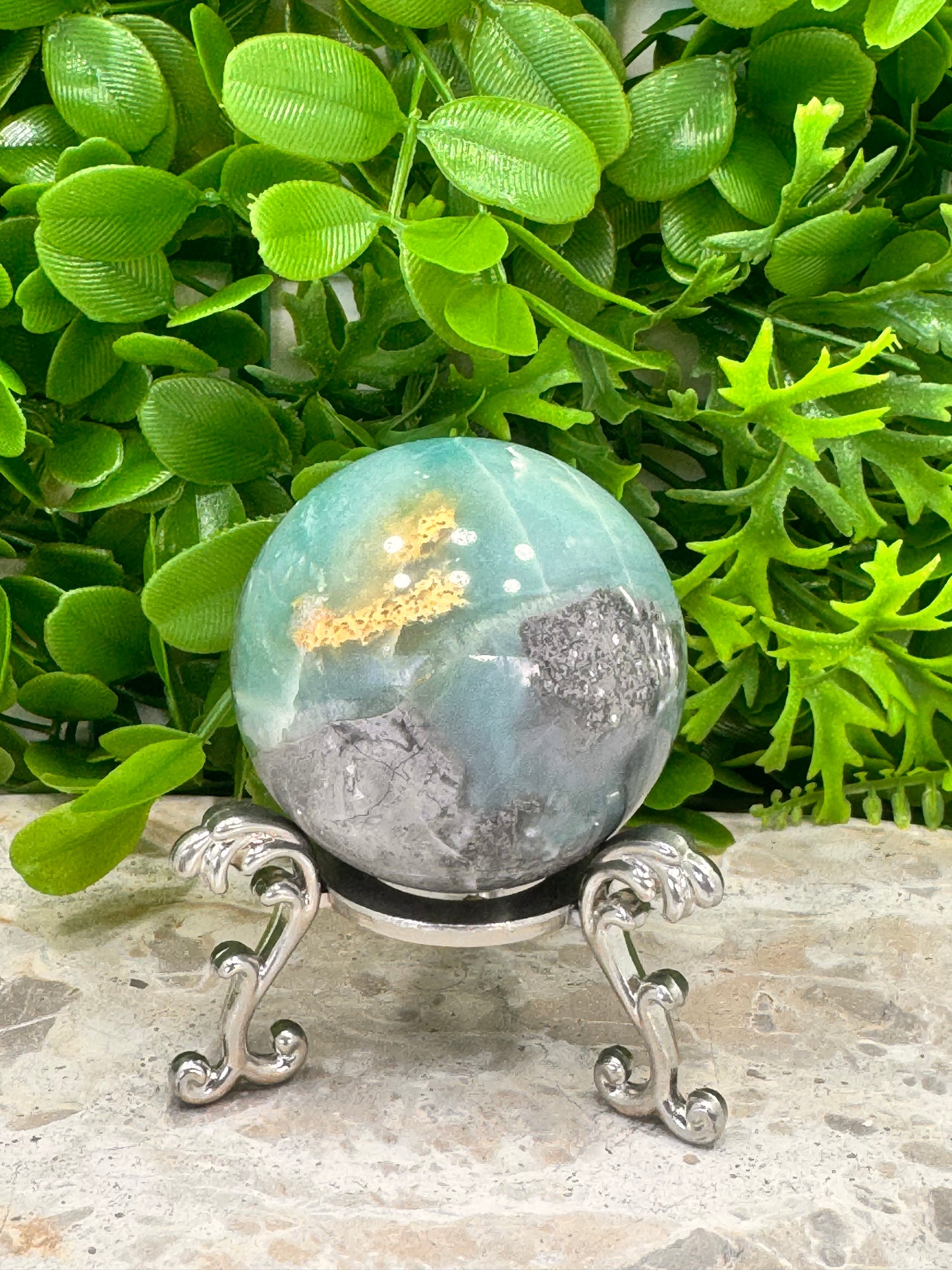 Sky Blue Opal Sphere 277g