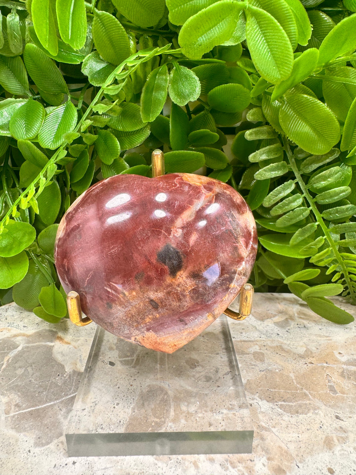 Petrified Wood Heart 146g