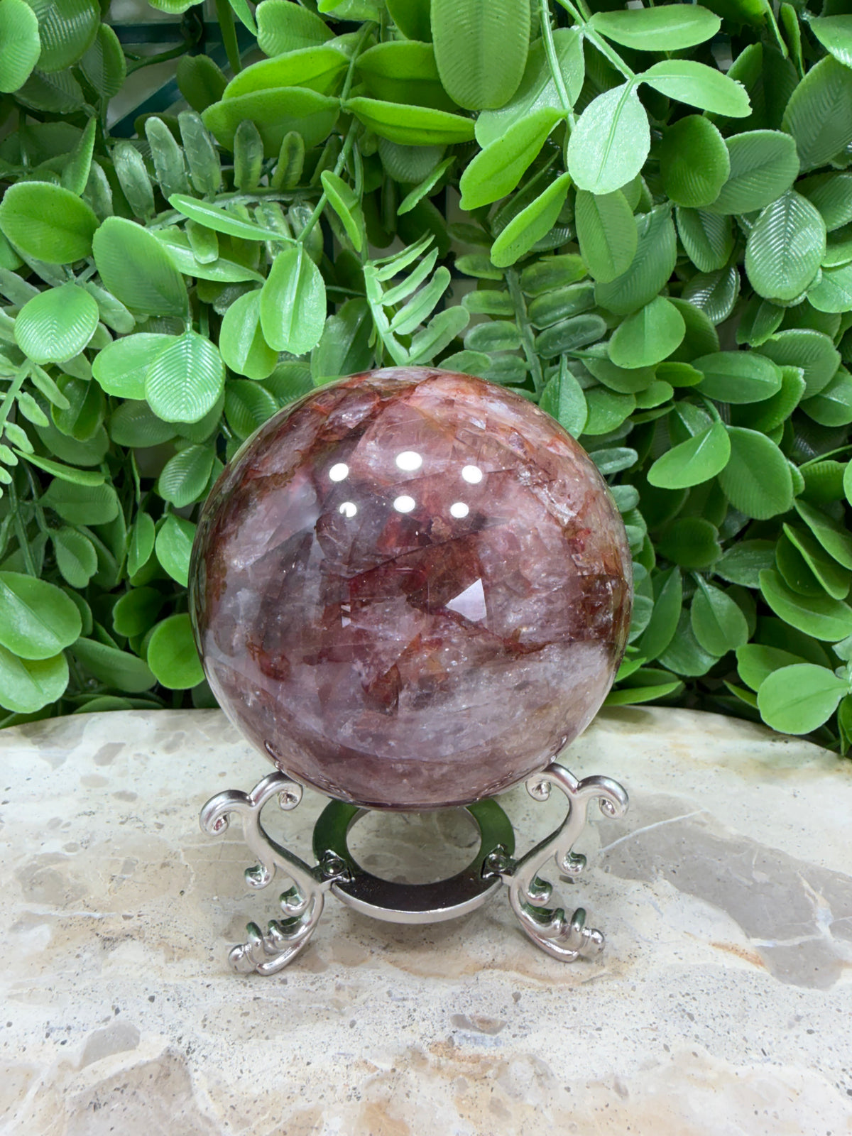 Fire Quartz Sphere 572g