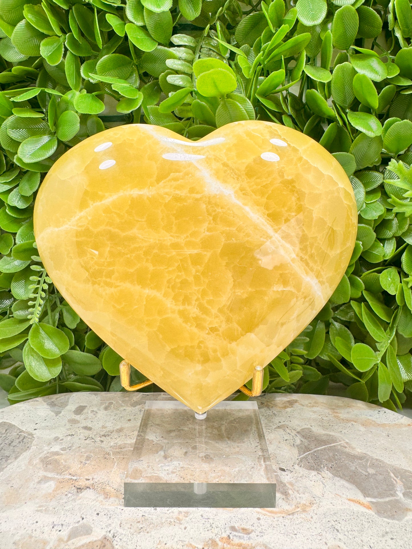 Lemon Calcite Heart 1034g