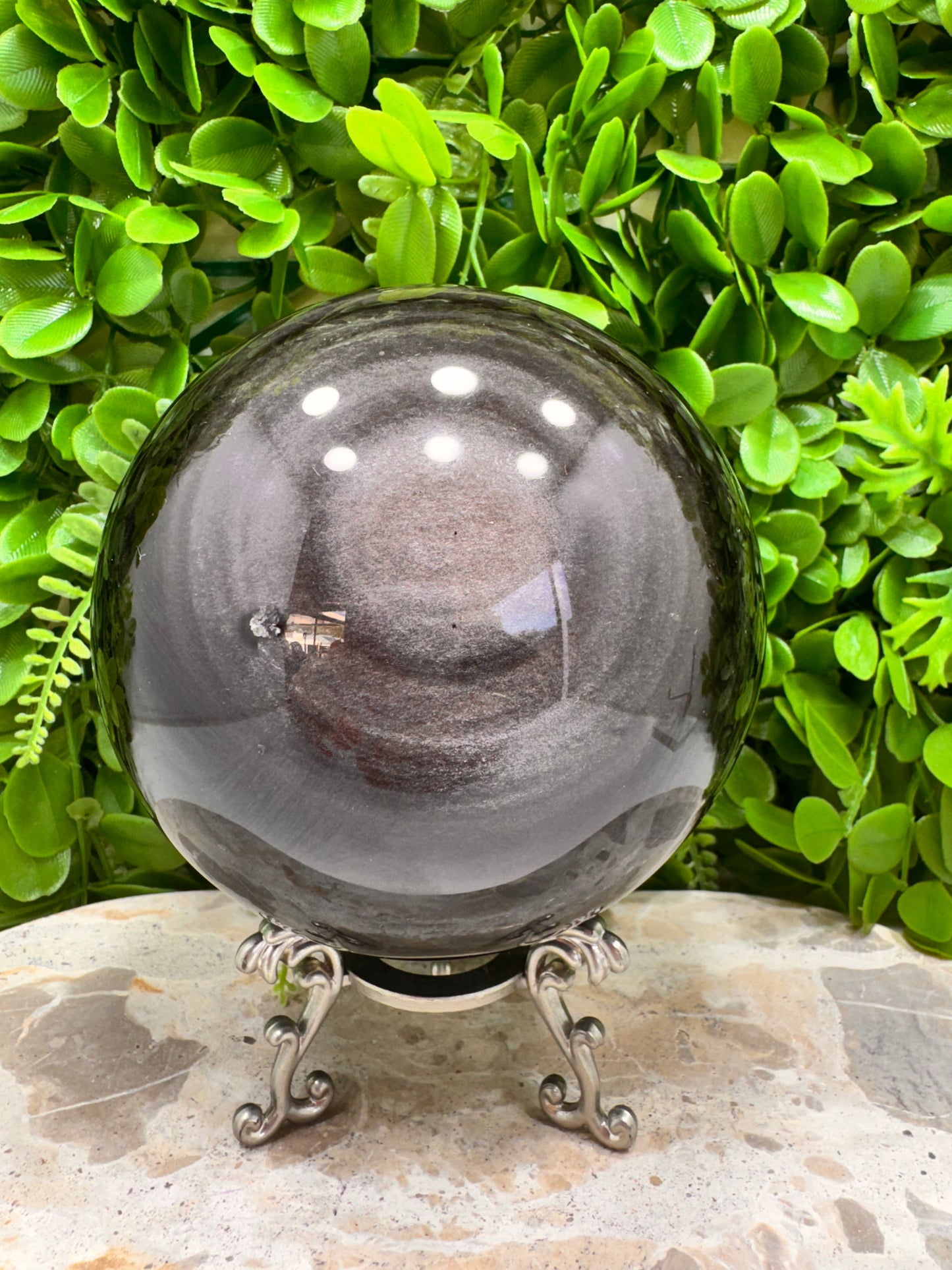 Silver Sheen Obsidian Sphere 2040g