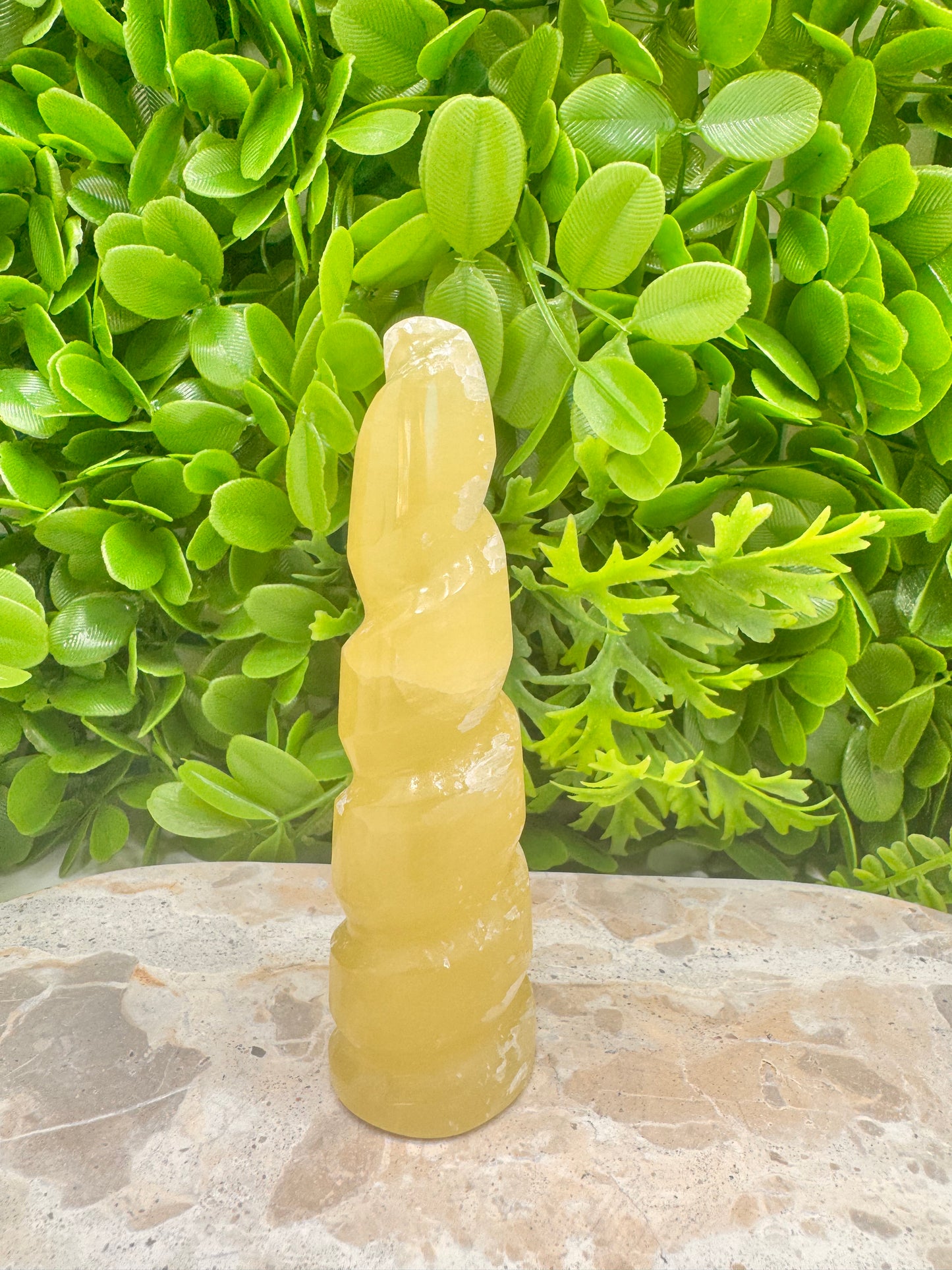 Lemon Calcite Unicorn Tower 238g