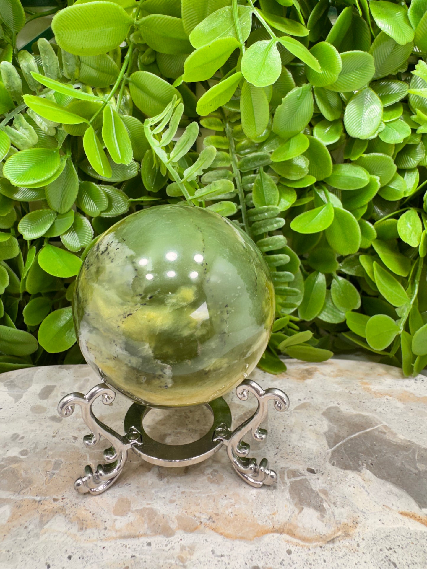 Flower Jade Sphere 388g