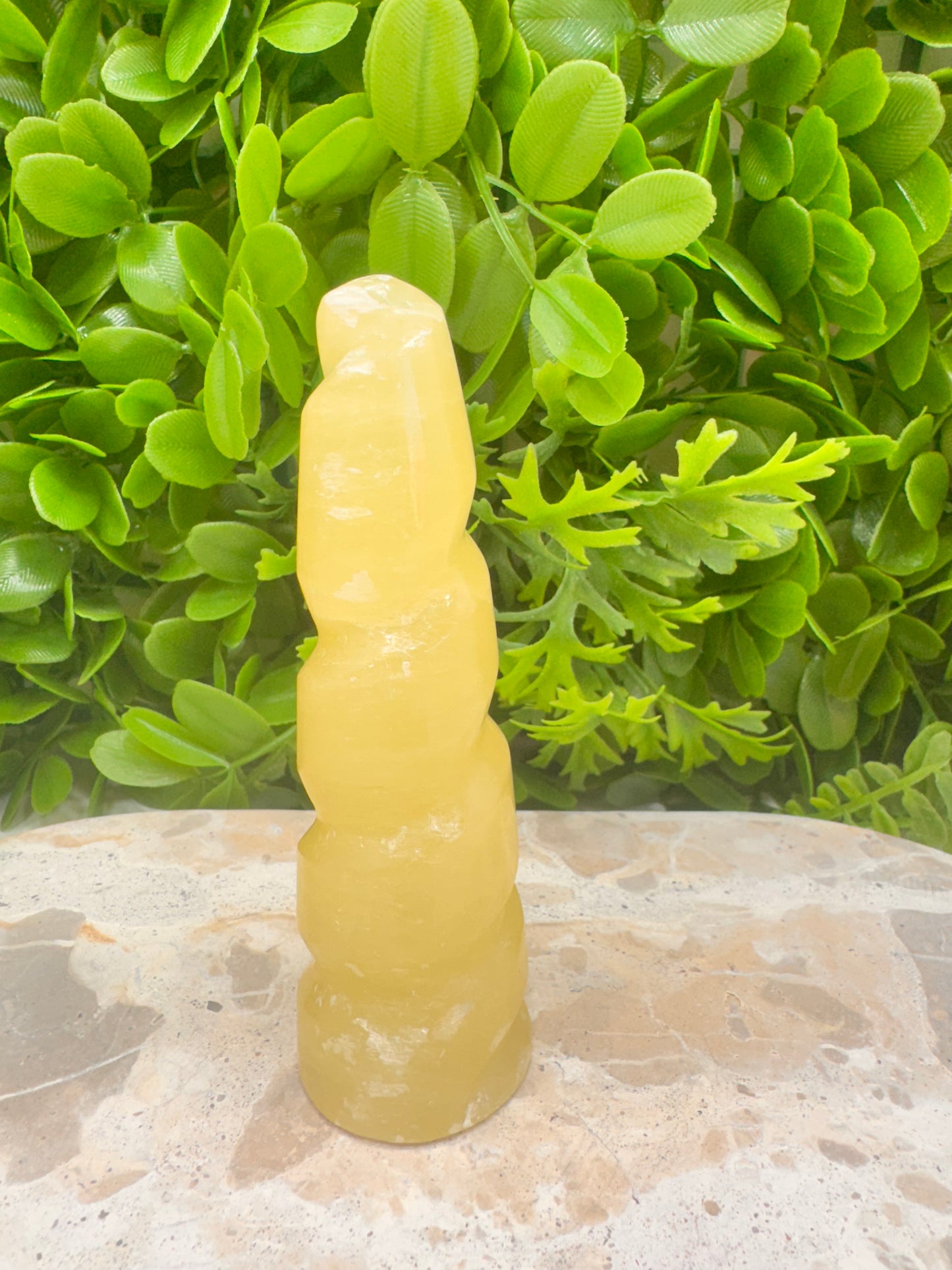 Lemon Calcite Unicorn Tower 214g