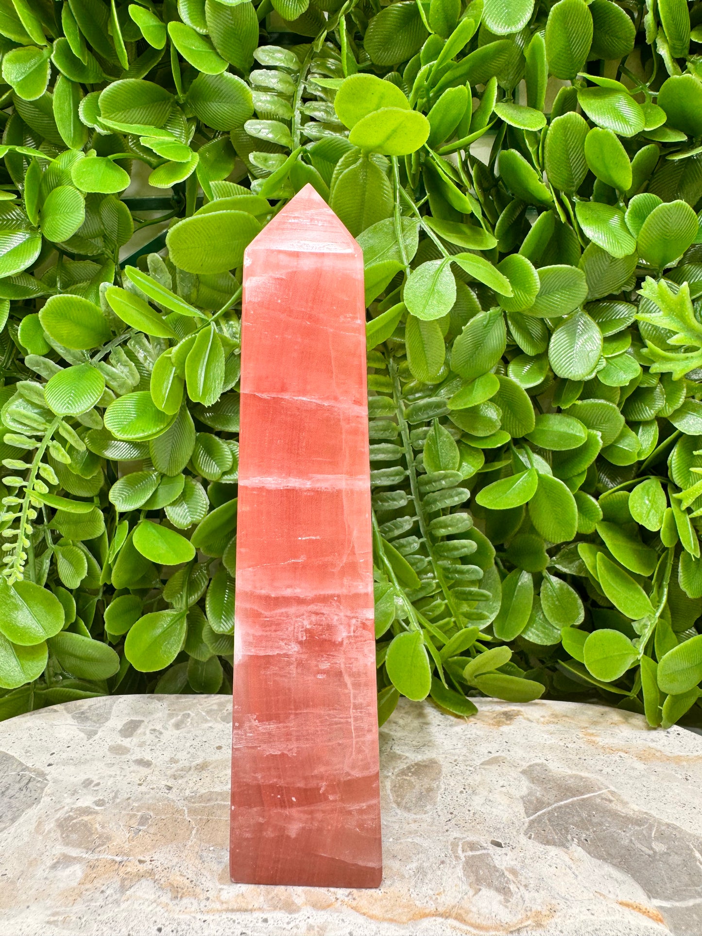 Rose Calcite Tower 376g