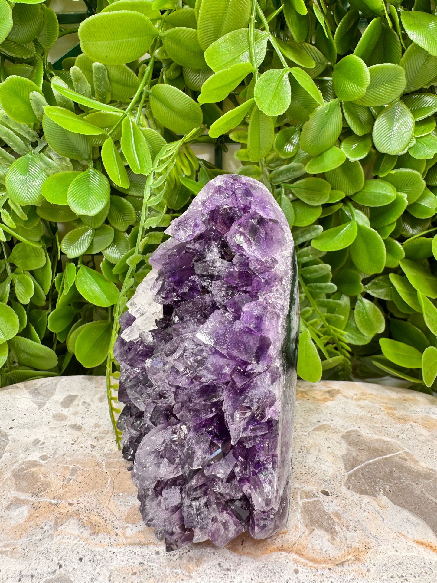 Amethyst with Calcite Freeform 578g