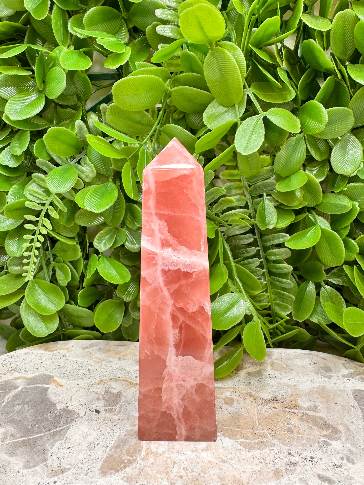 Rose Calcite Tower 306g