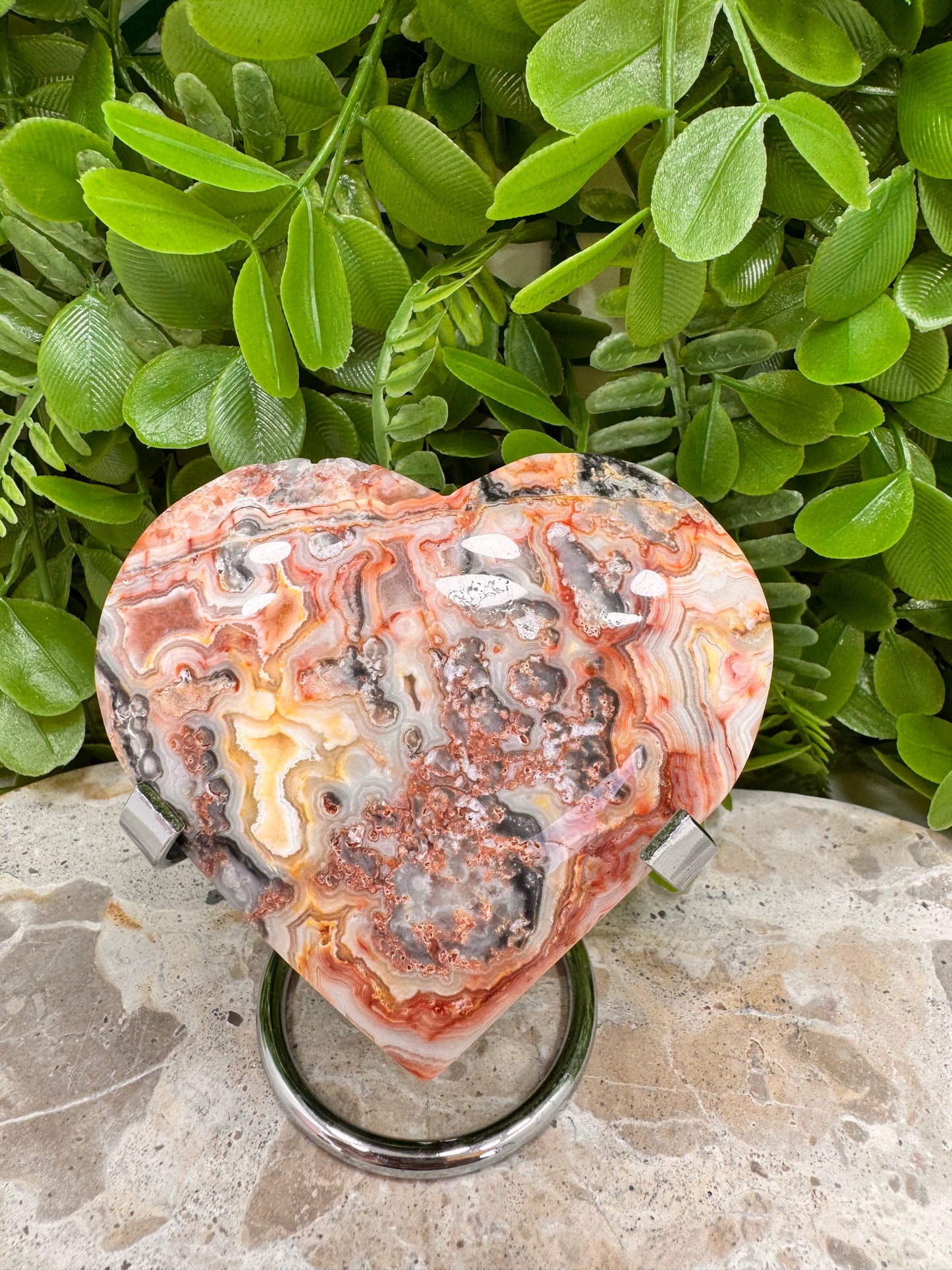 Crazy Lace Agate Heart 284g