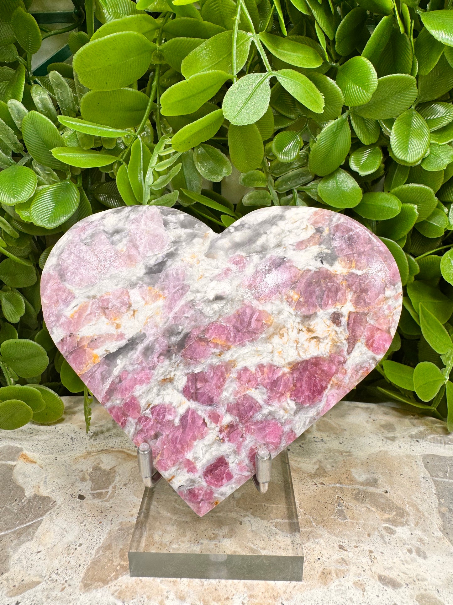 Pink Tourmaline Heart 192g