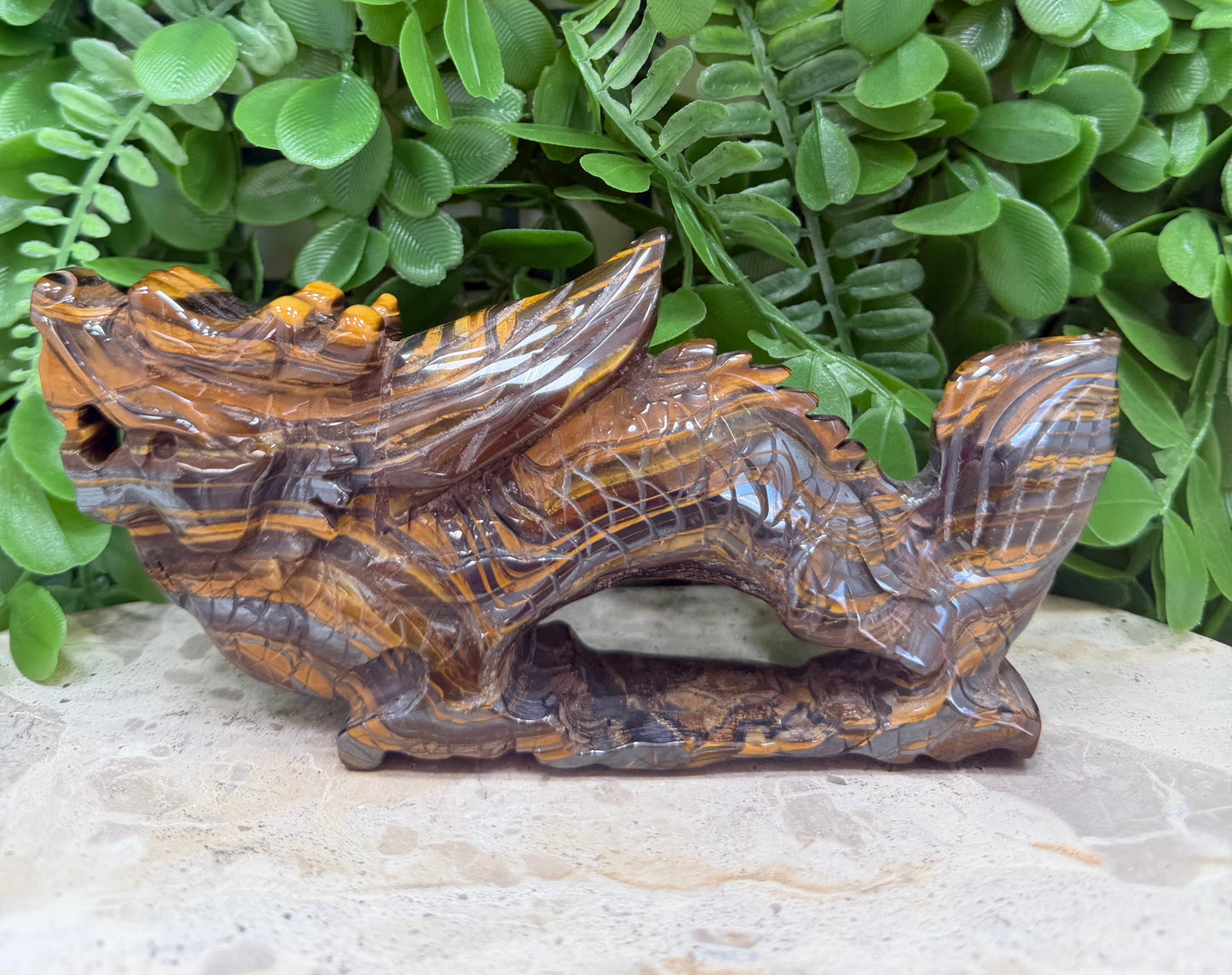 Tiger Eye/Tiger Ore Chinese Dragon 512g
