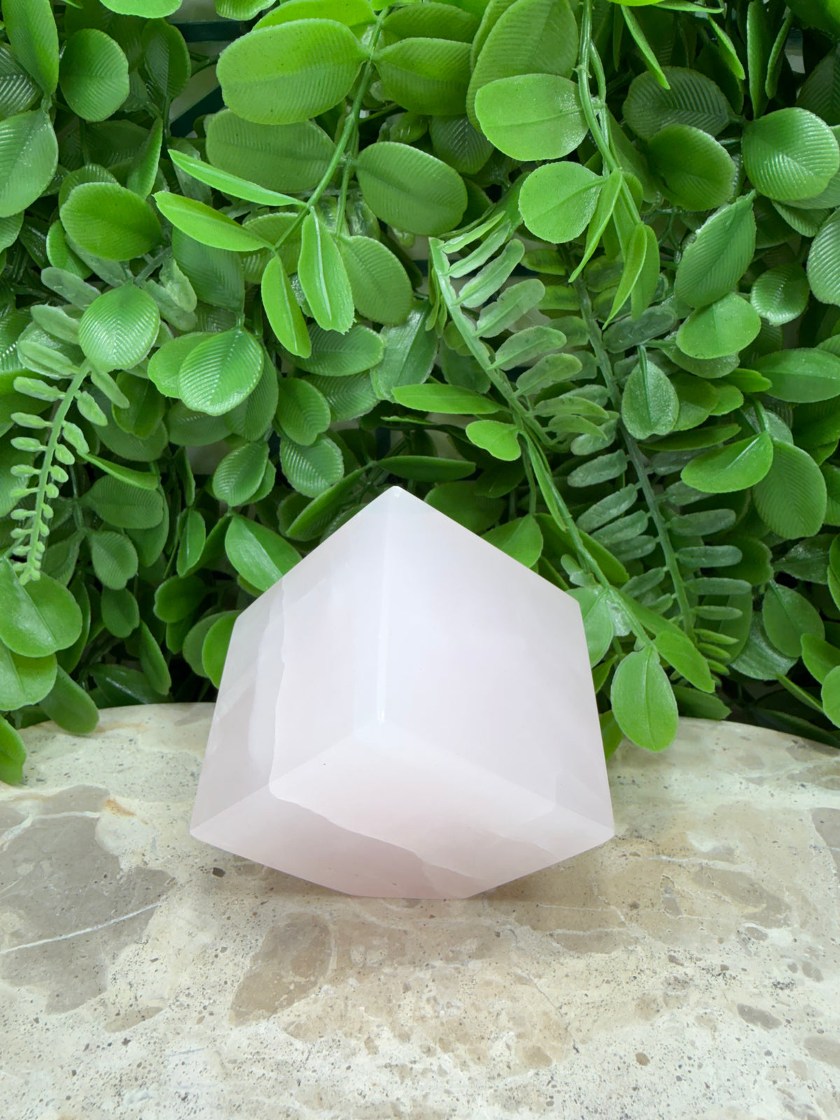 Pink Mangano Cube | Love • Compassion • Calm
