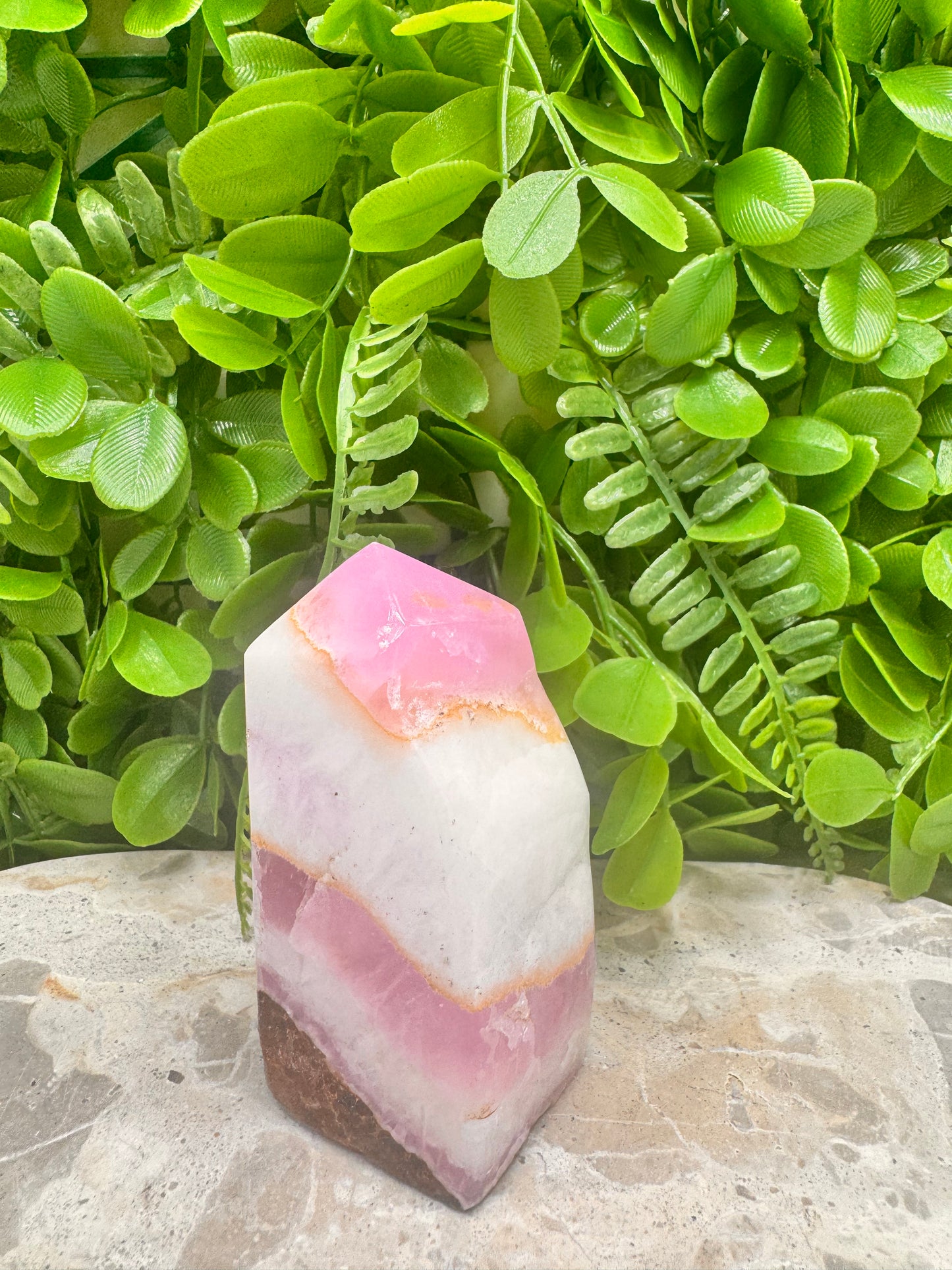 Pink Aragonite Freeform Point 268g