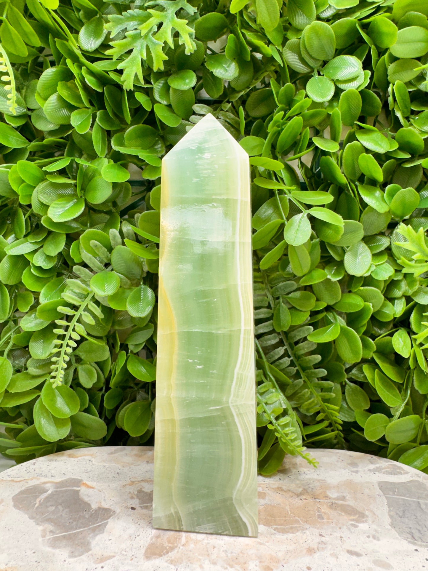 Pistachio Calcite Tower 994g