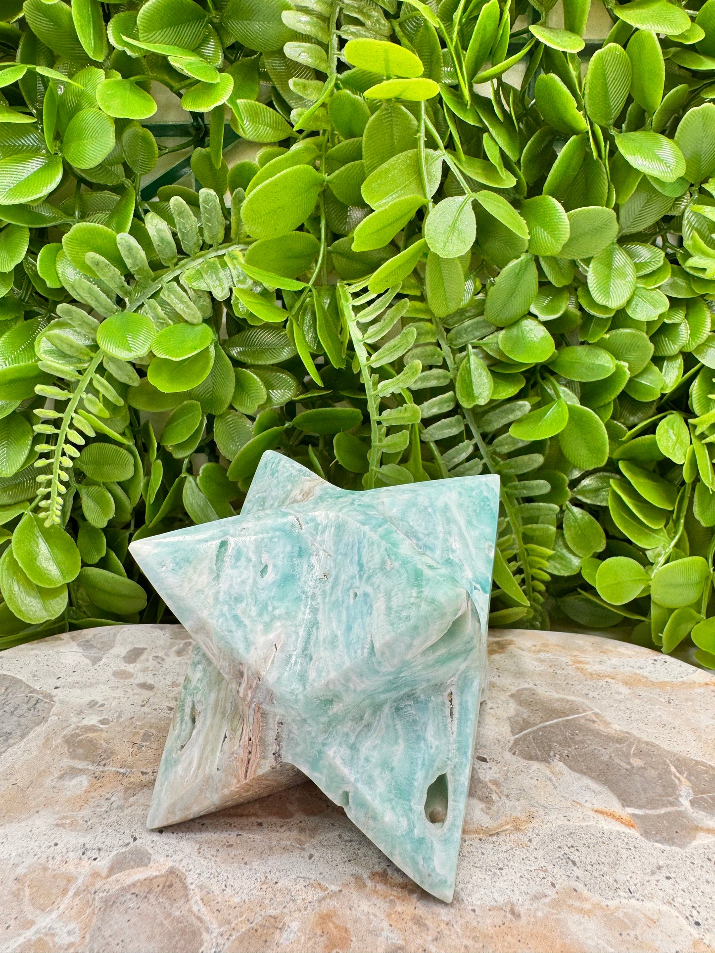 Blue Aragonite Merkaba 652g