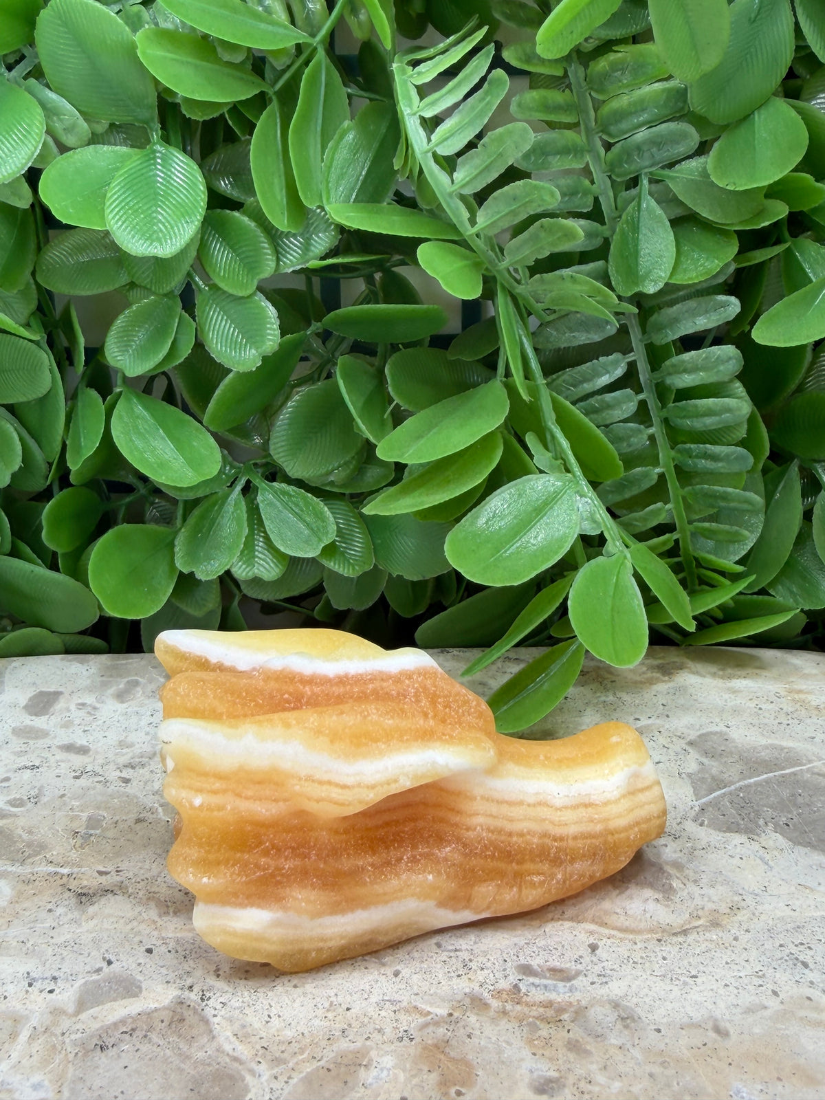 Orange Calcite Dragon Skull 130g
