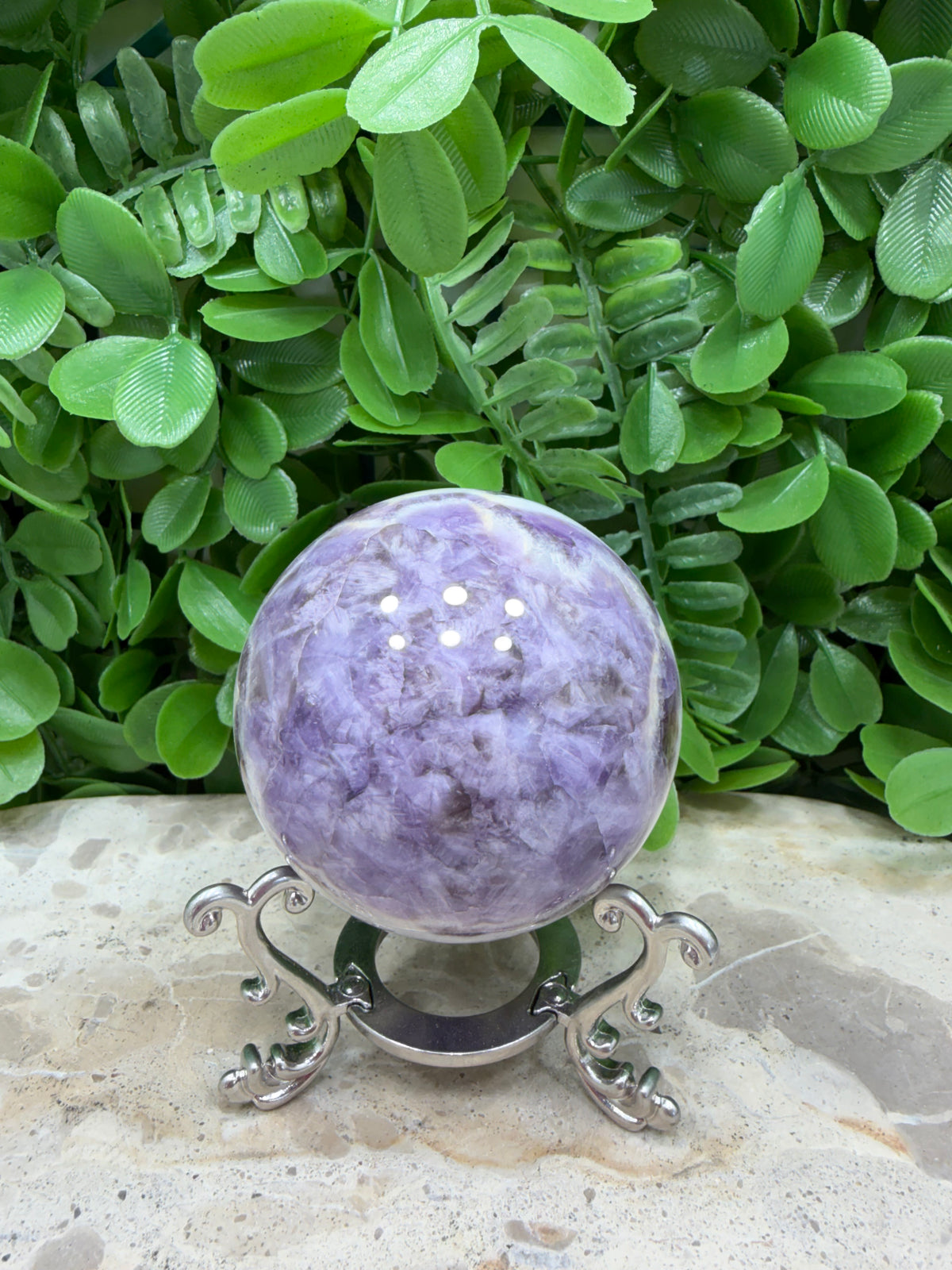 Chevron Amethyst Sphere 327g