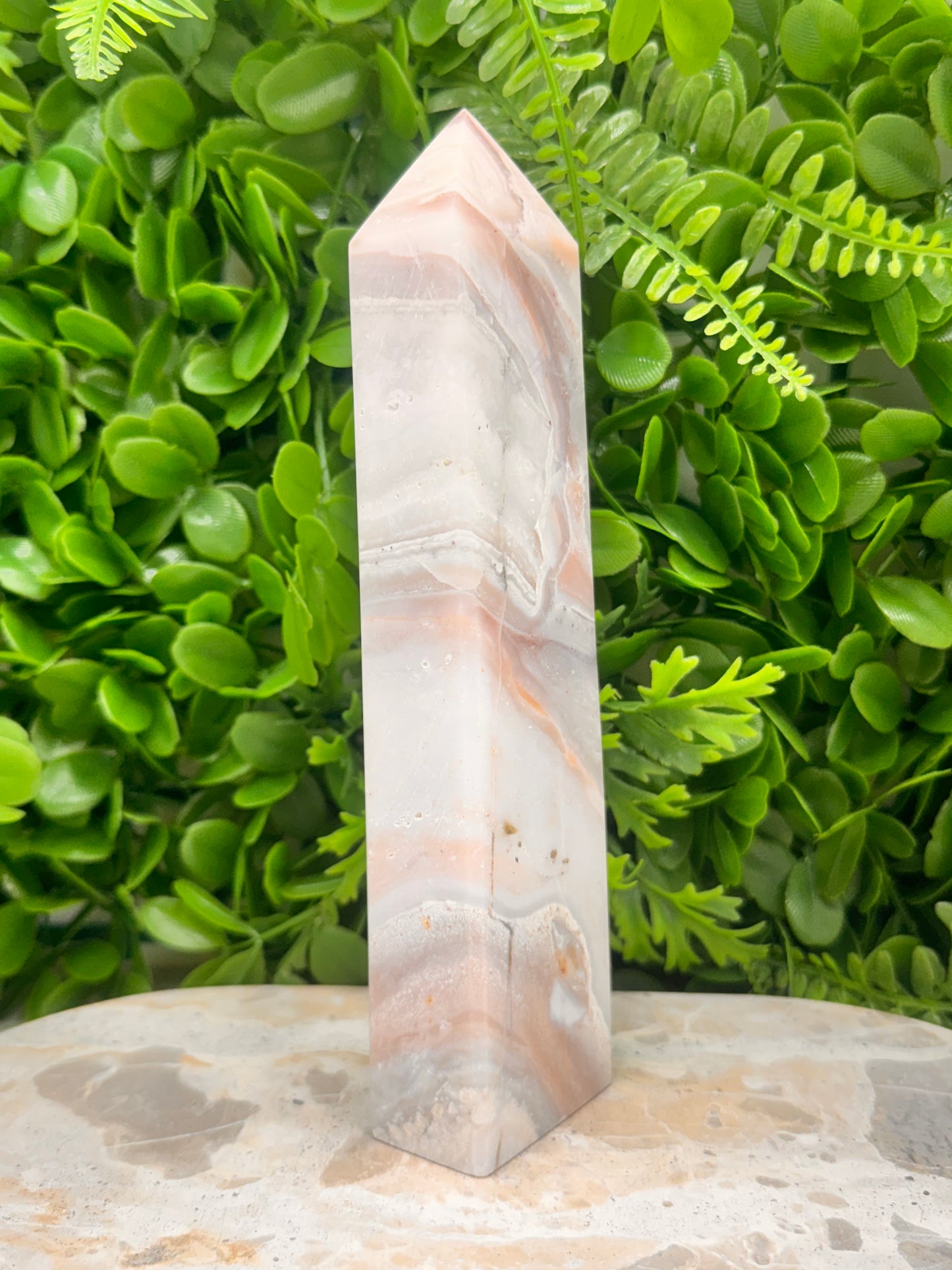 Pink Agate Tower 652g