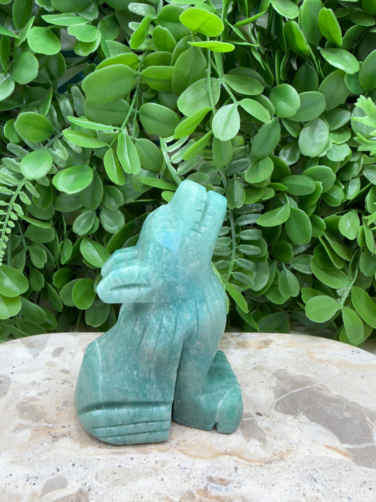 Amazonite Wolf 334g | Communication • Harmony • Truth