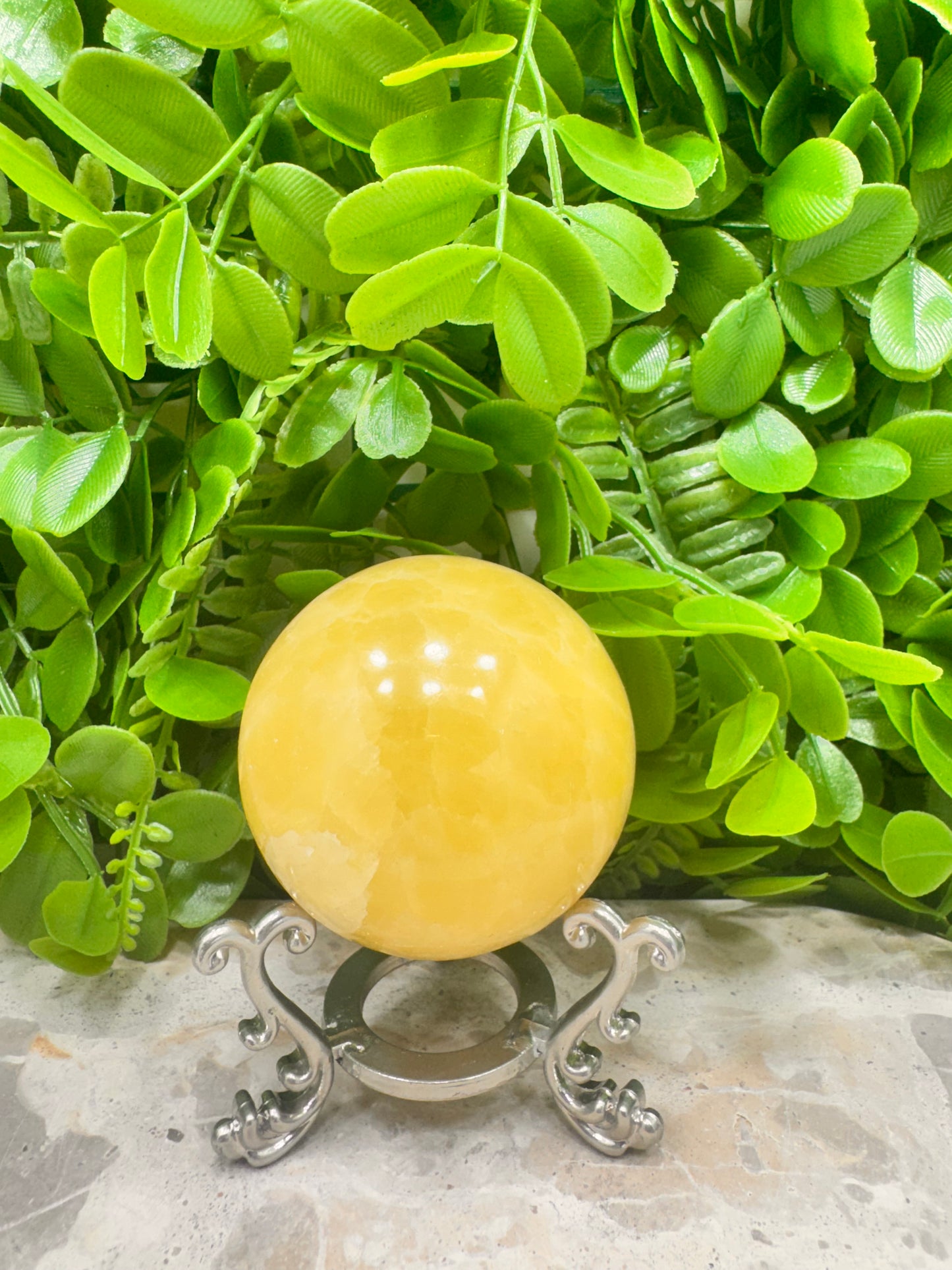Lemon Calcite Sphere 360g