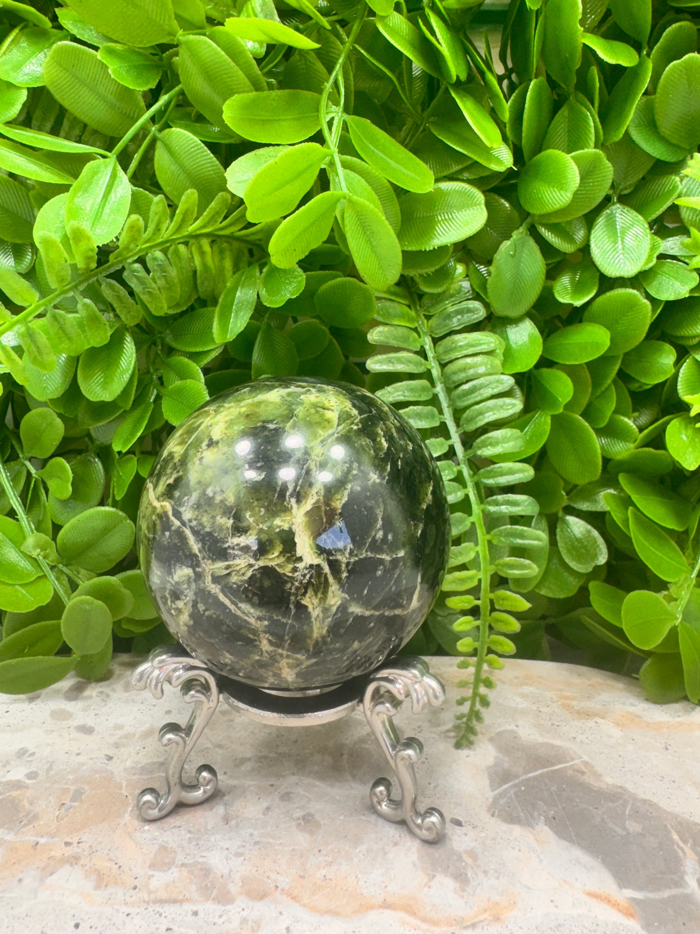 Nephrite Jade Sphere 498g