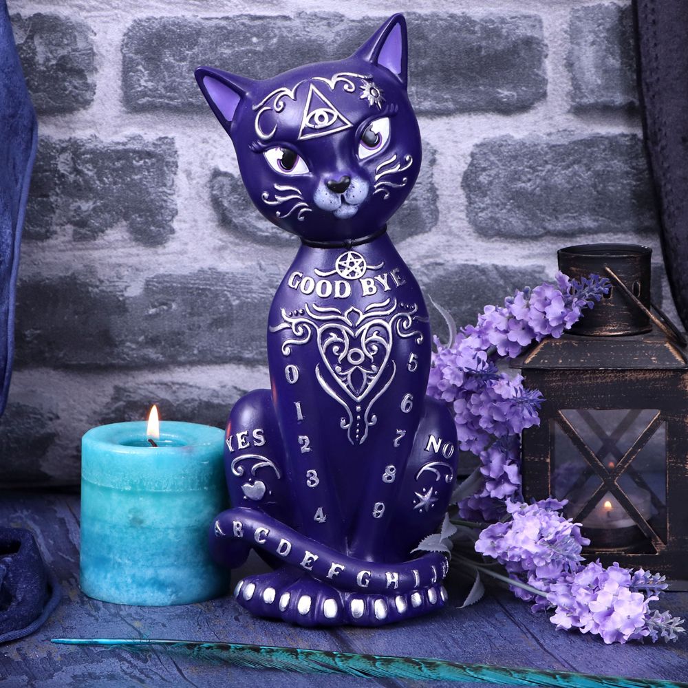 Purple Mystic Kitty 26cm Ouija Cat 26cm