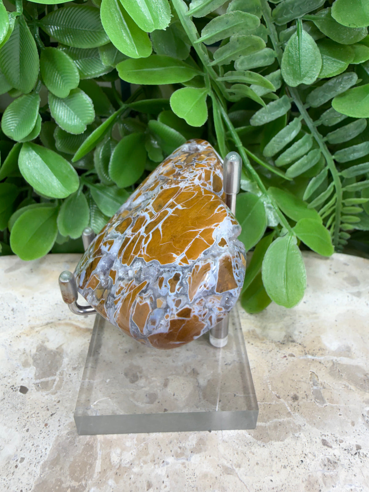 Brecciated Drusy Agate Heart | Strength • Grounding • Stability