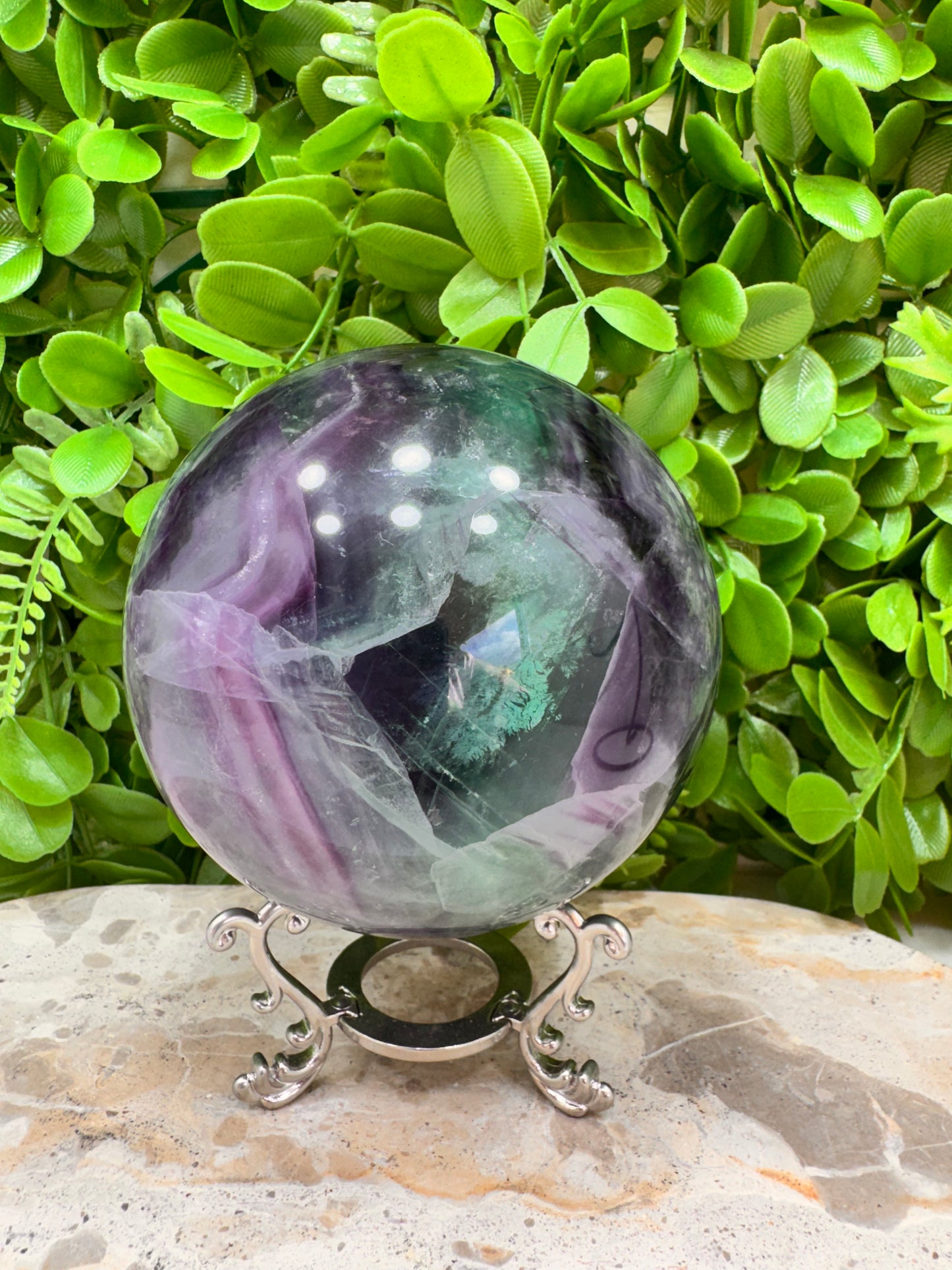 Fluorite Sphere 1598g