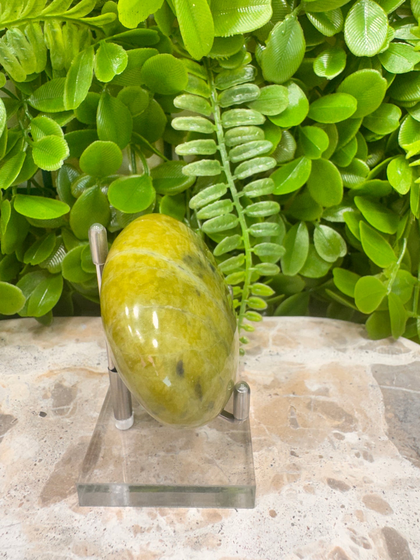 Green Jade Palm Stone 168g