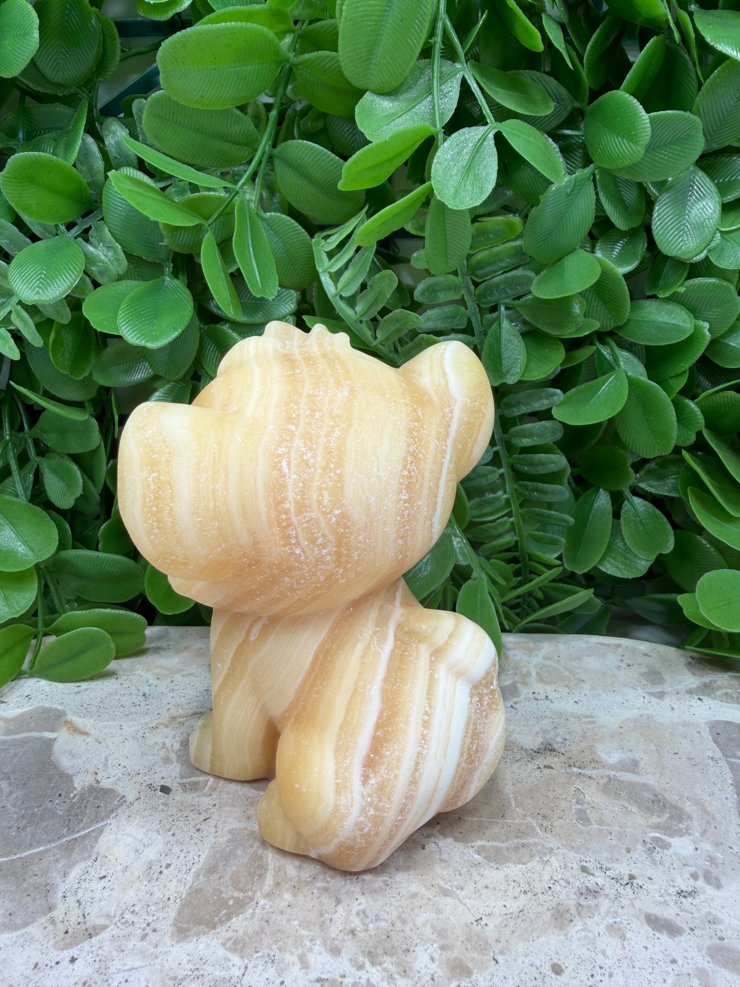 Orange Banded Calcite Lion Cub 574g
