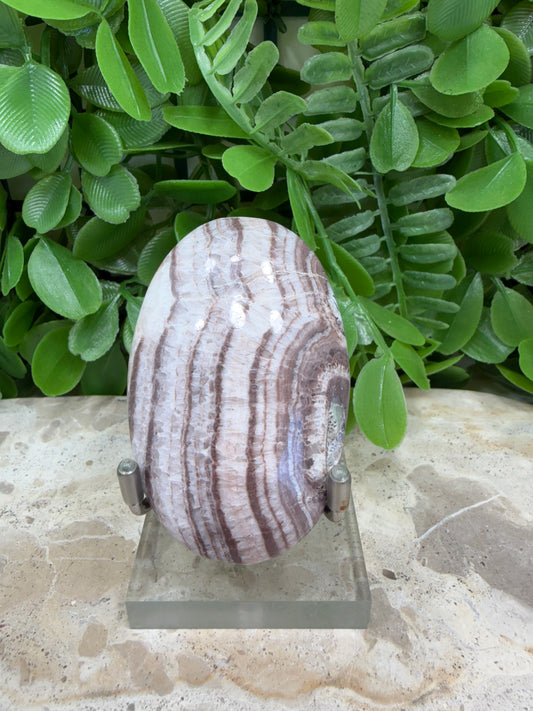 Chocolate Aragonite Palm Stone 84g