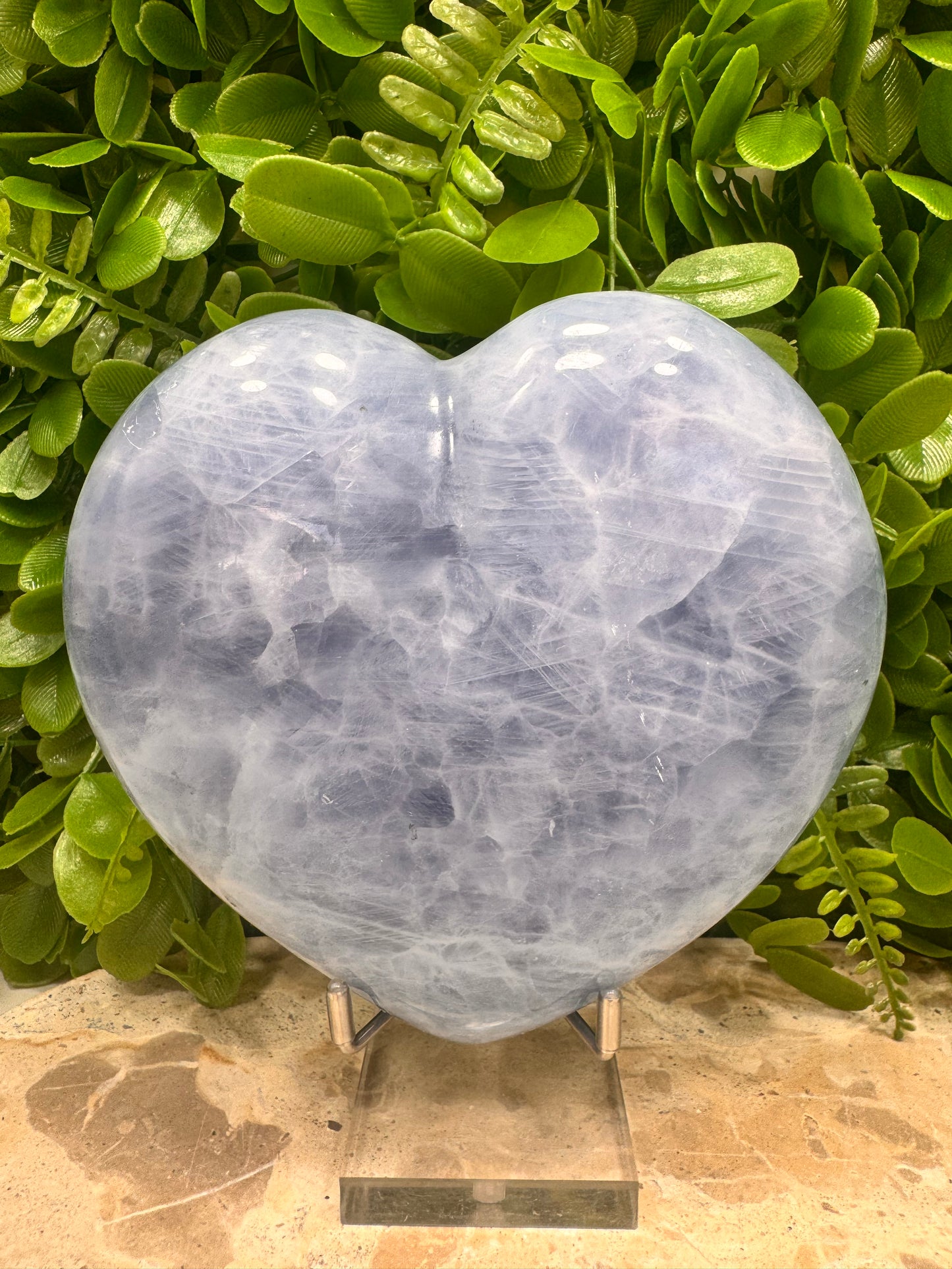 Blue Calcite Heart 1484g