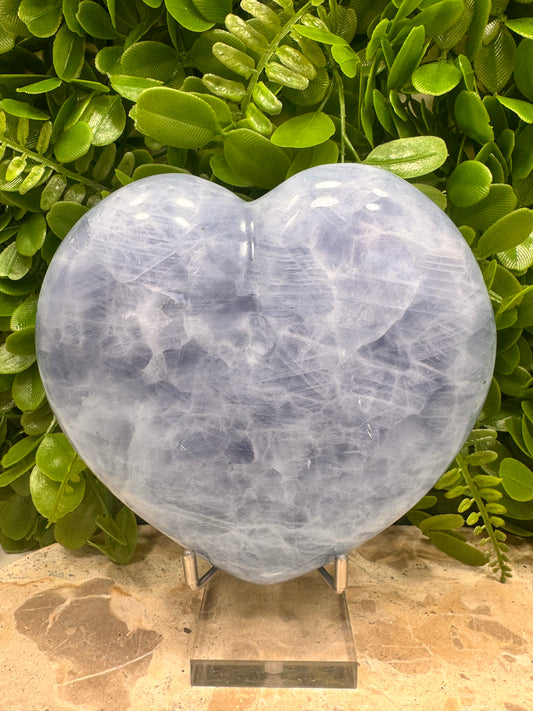 Blue Calcite Heart 1484g