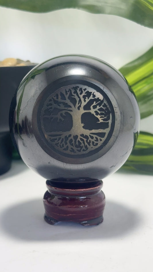 Shungite Tree of Life Sphere 652g