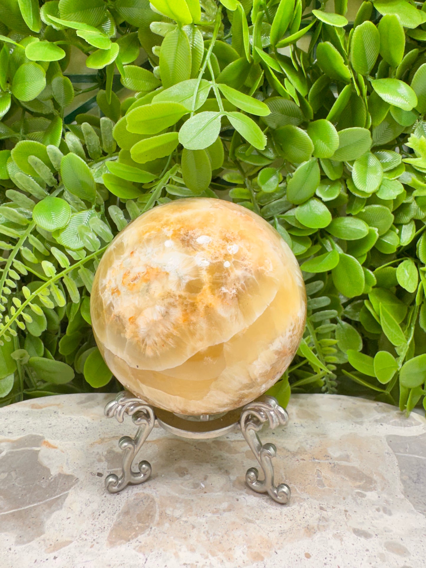 Lemon Calcite Sphere 850g