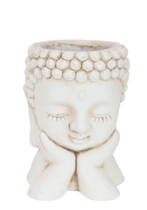 Cream Buddha Thinking Planter 20cm