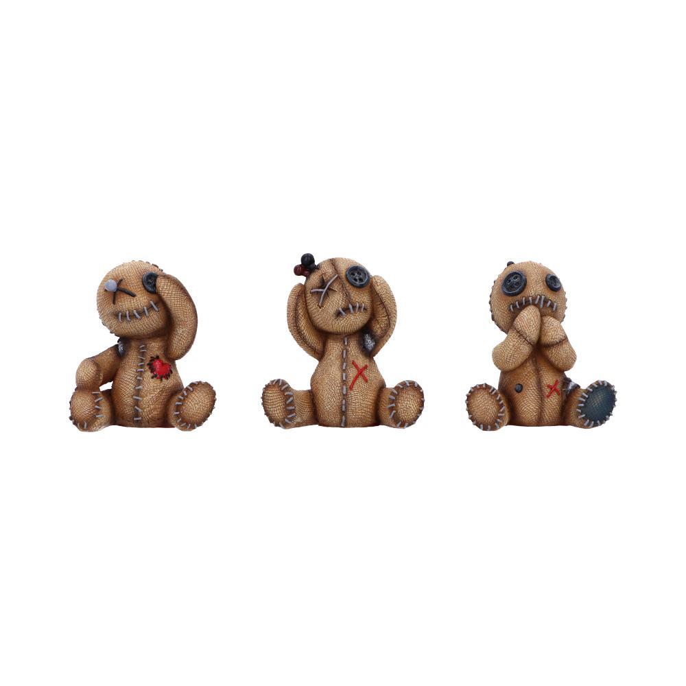 Three Wise Voodoo Dolls Figurines 8cm