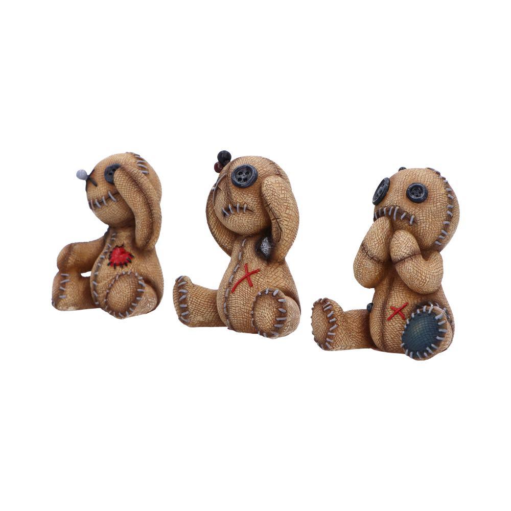 Three Wise Voodoo Dolls Figurines 8cm