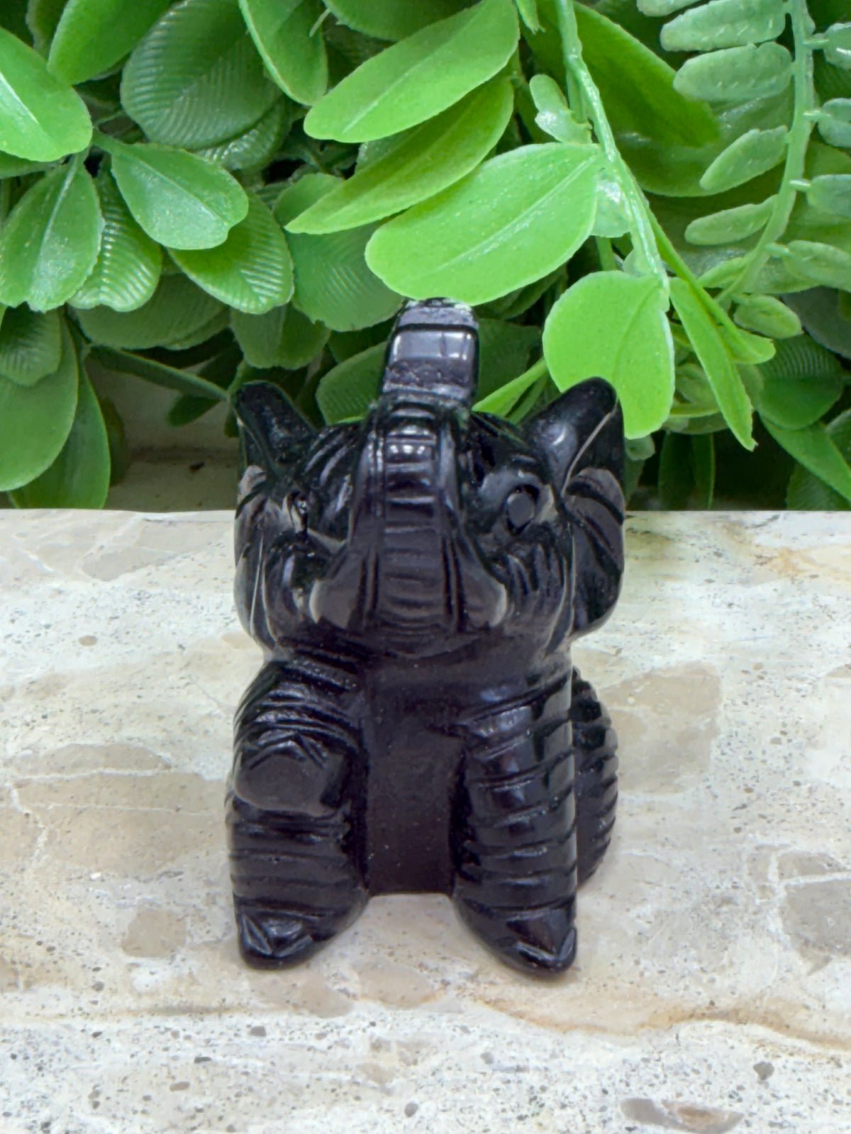Obsidian Elephant 82g | Protection • Grounding • Strength