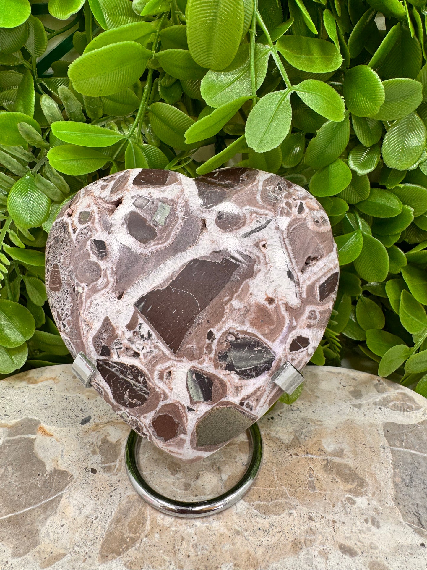 Chocolate Aragonite Heart 518g